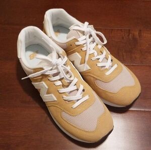 New Balance Yellow and White Sneakers